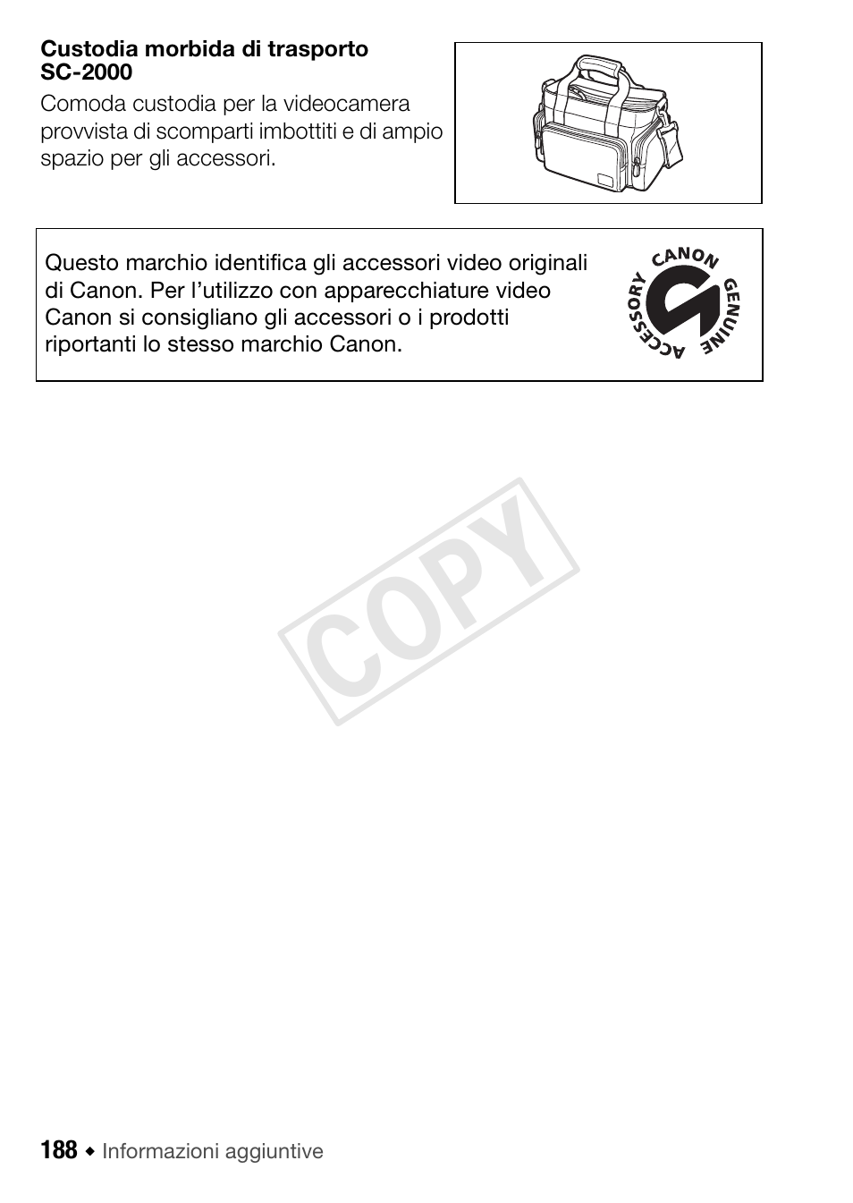 Cop y | Canon LEGRIA HF R506 Manuale d'uso | Pagina 188 / 202