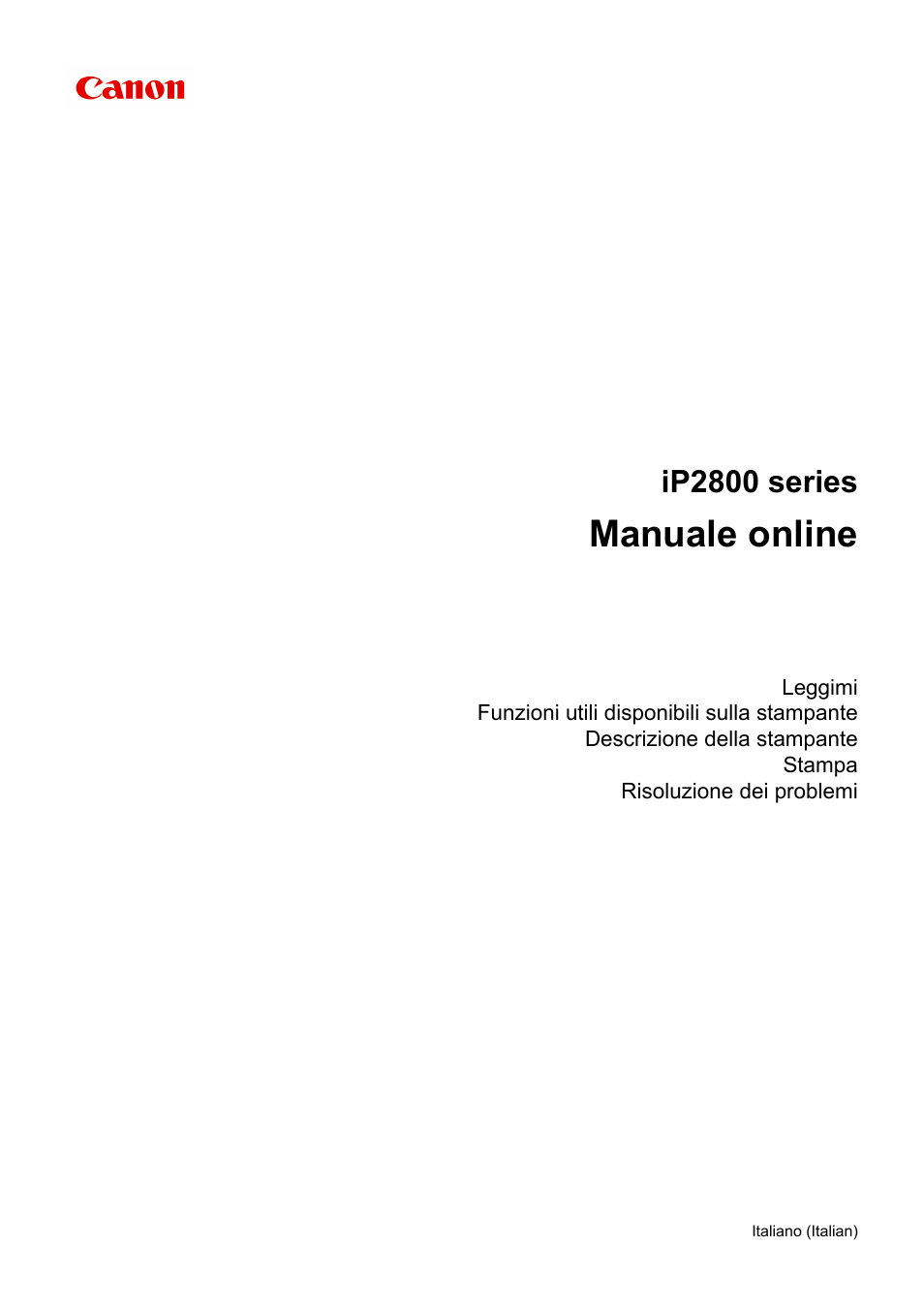 Canon PIXMA iP2850 Manuale d'uso | Pagine: 344