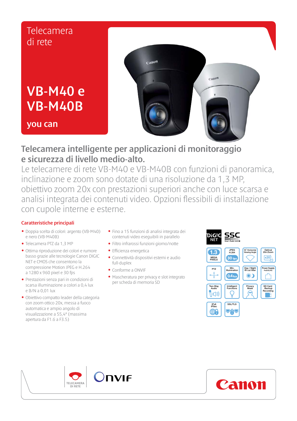 Canon VB-M40 Manuale d'uso | Pagine: 2