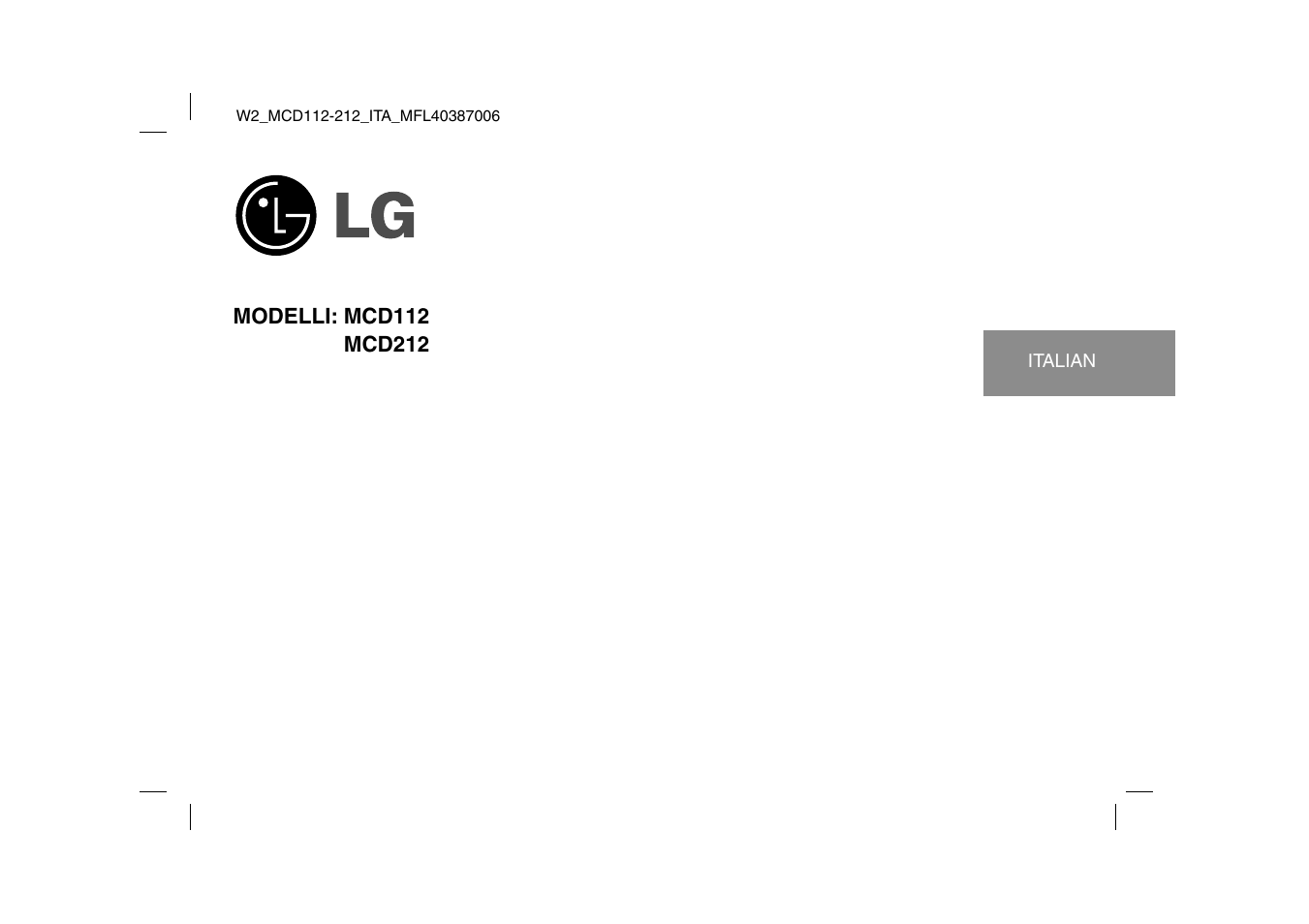 LG MCD212 Manuale d'uso | Pagine: 12