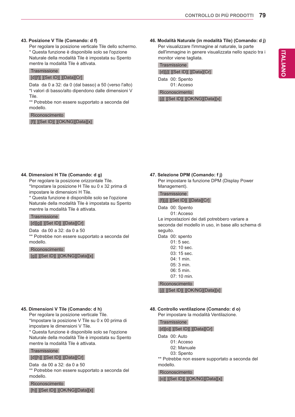 It aliano | LG 47WL10MS-B Manuale d'uso | Pagina 79 / 84
