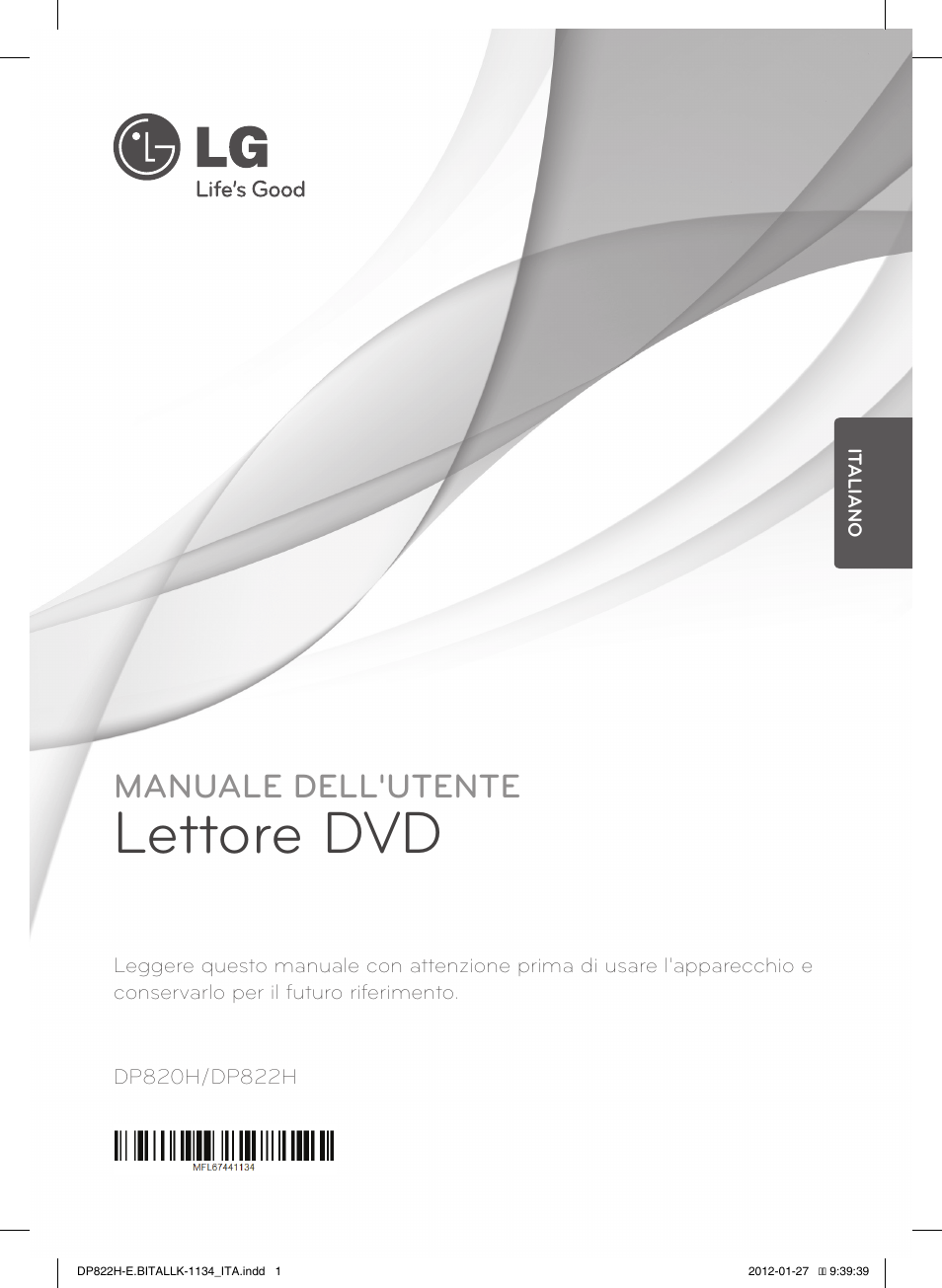 LG DP822H Manuale d'uso | Pagine: 24