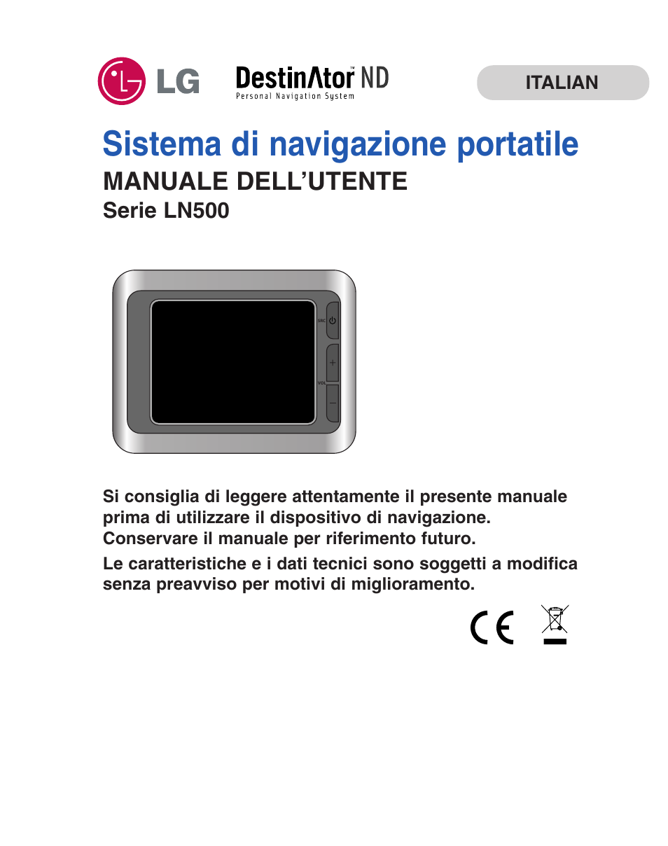 LG LN500 Manuale d'uso | Pagine: 80