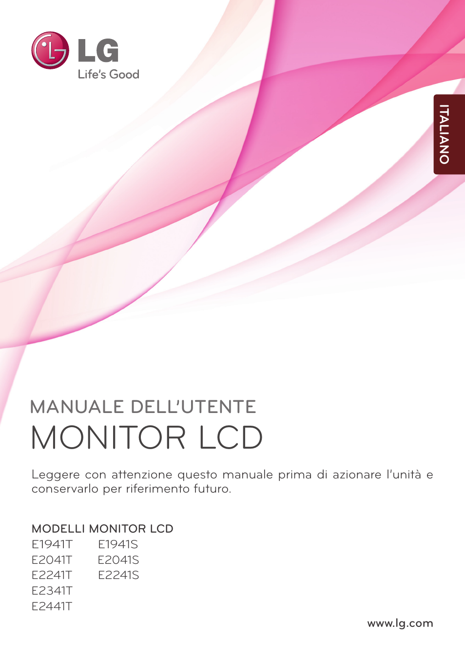 LG E1941S-BN Manuale d'uso | Pagine: 39