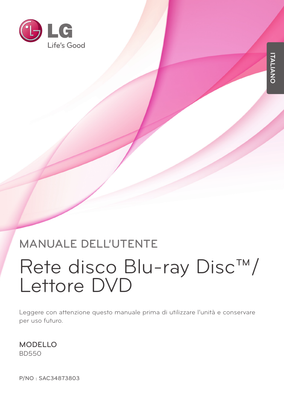 LG BD550 Manuale d'uso | Pagine: 64