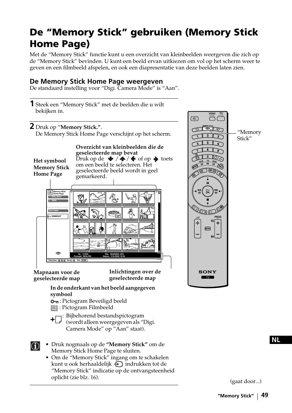 Sony KE-42MR1 Manuale d'uso | Pagina 125 / 302