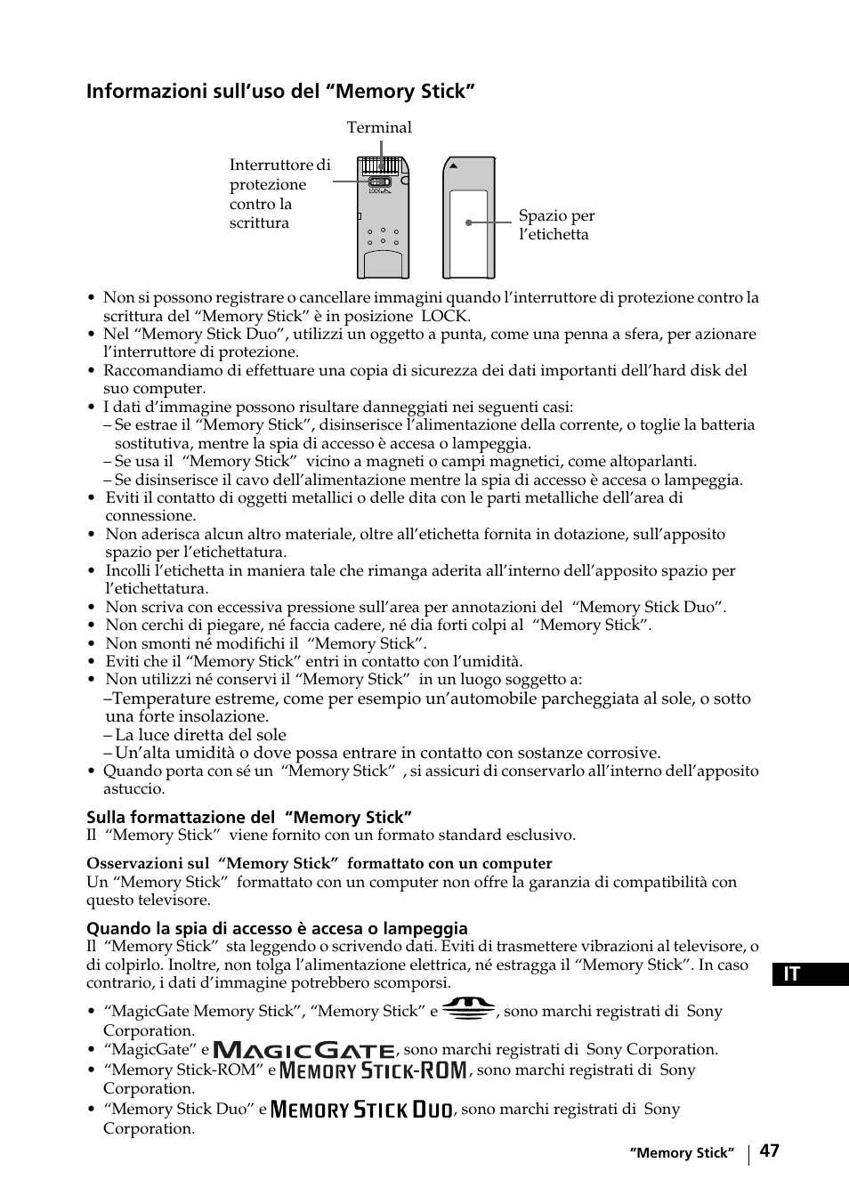 Sony KE-42MR1 Manuale d'uso | Pagina 48 / 302