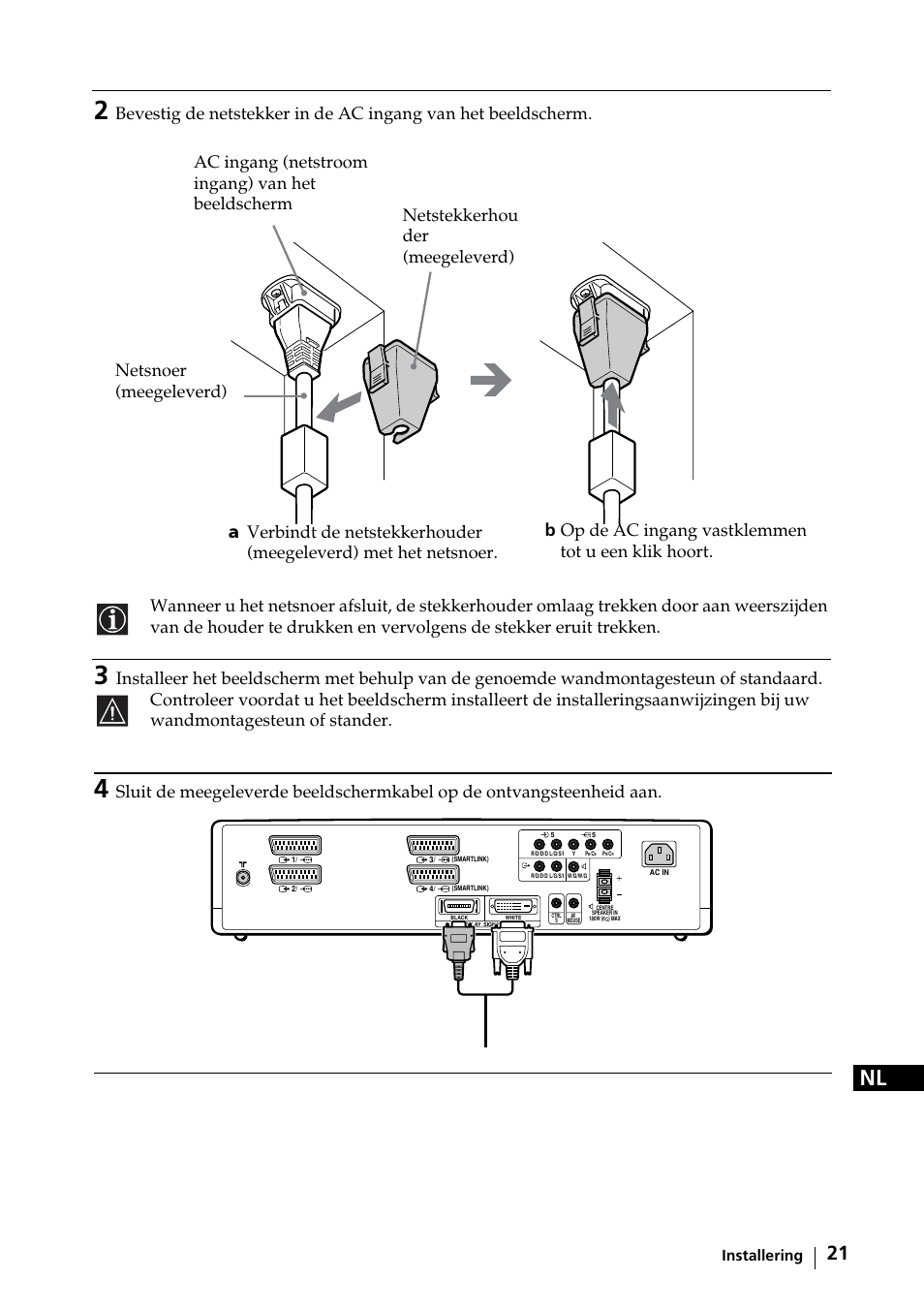 Installering | Sony KE-42MR1 Manuale d'uso | Pagina 97 / 302