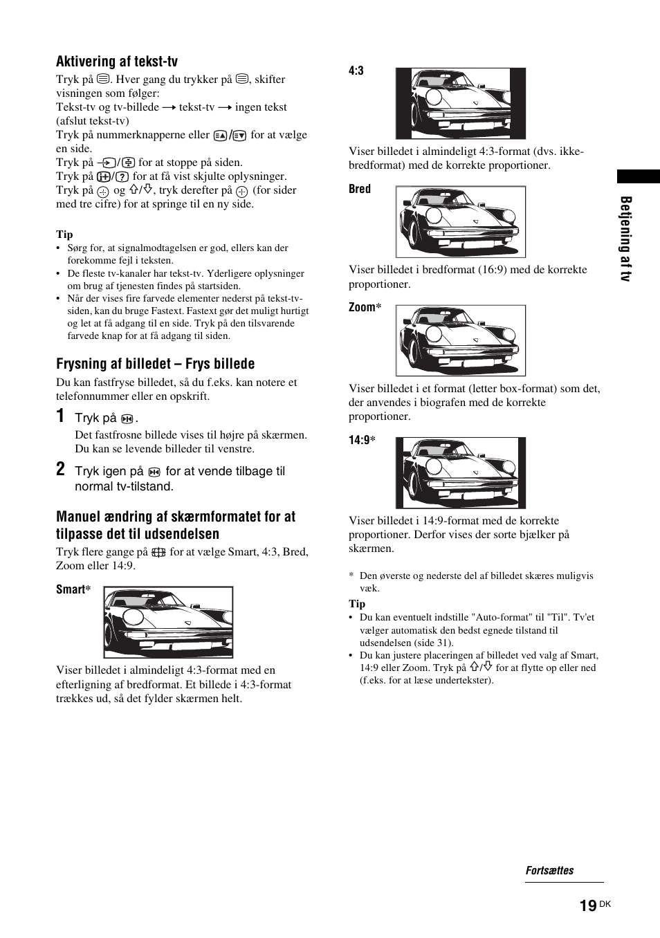 D (side 19), E (side 19), Side 19): vis | Side 19, V (side 19), Side 19) | Sony KDS-55A2000 Manuale d'uso | Pagina 19 / 232