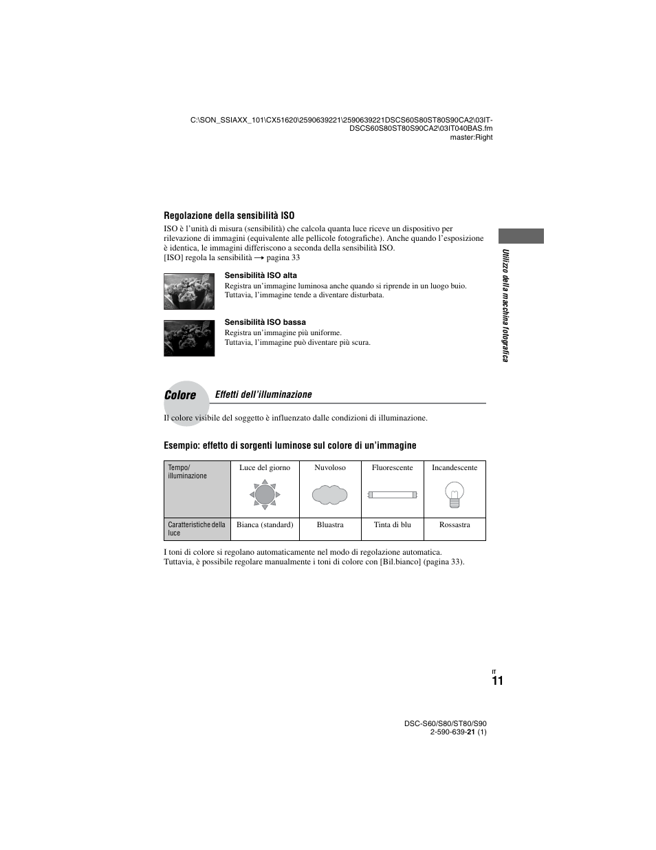 Colore, Effetti dell’illuminazione | Sony DSC-ST80 Manuale d'uso | Pagina 113 / 207