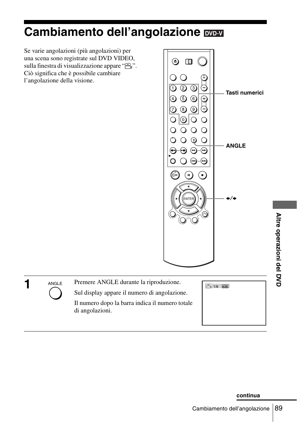 Cambiamento dell’angolazione, 89 c | Sony SLV-D980PD Manuale d'uso | Pagina 89 / 156