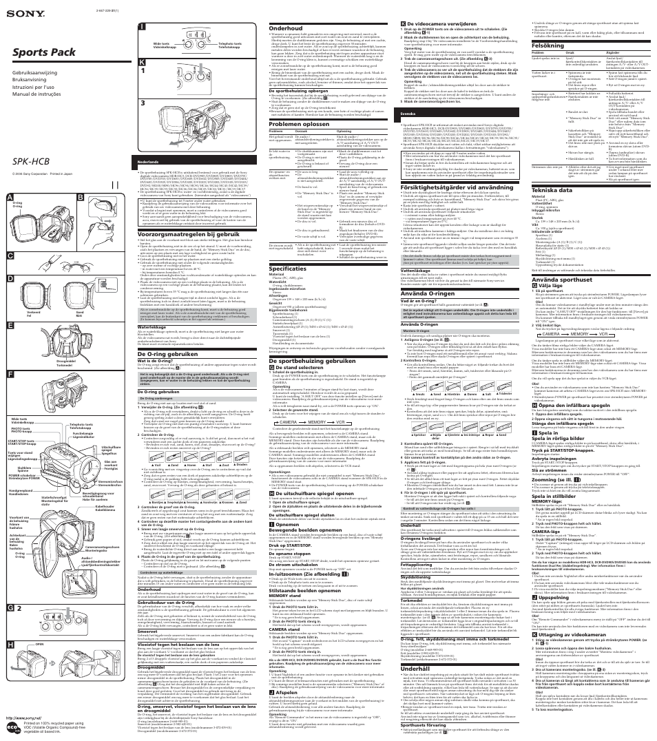 Sony SPK-HCB Manuale d'uso | Pagine: 2