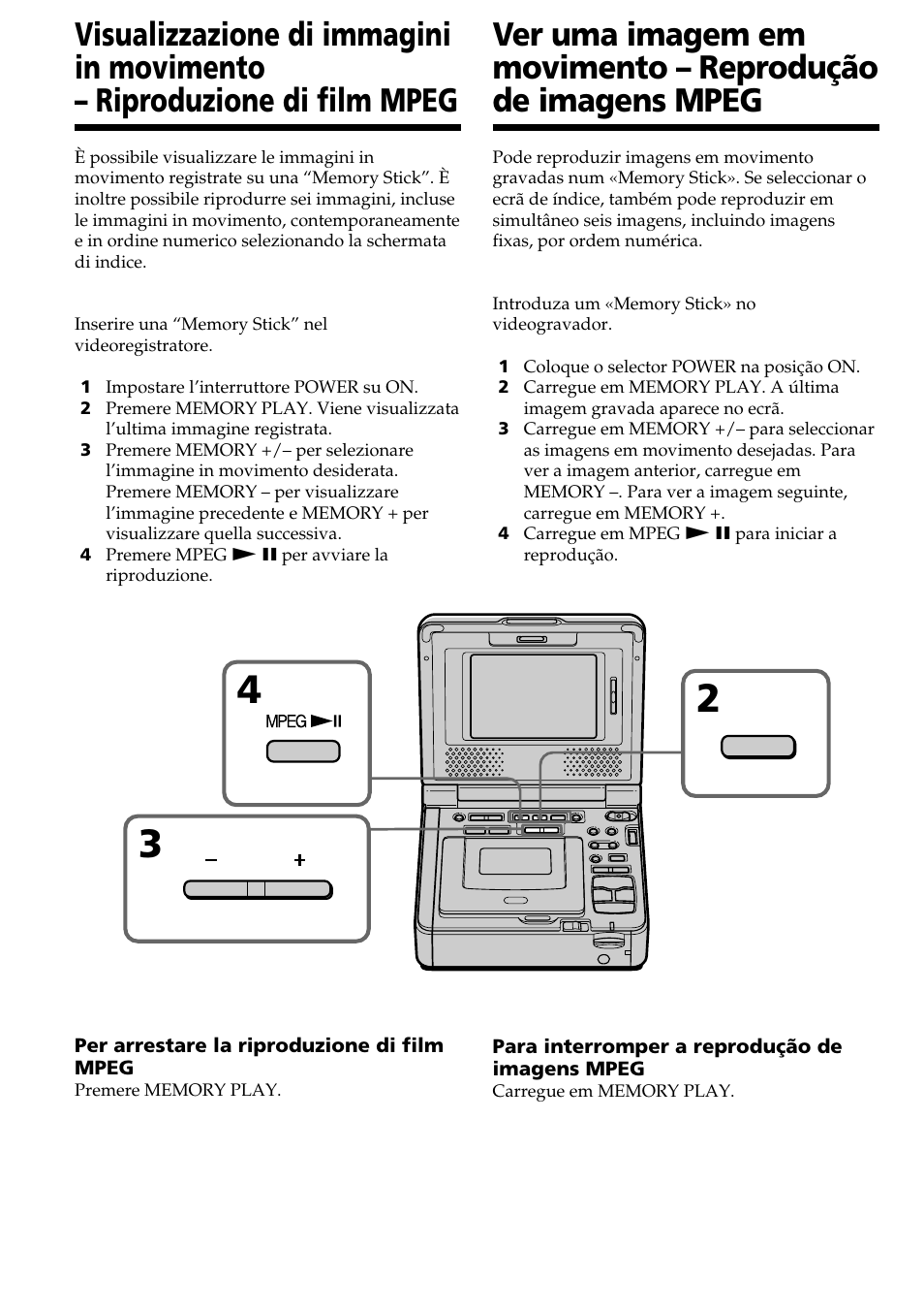 Sony GV-D1000 Manuale d'uso | Pagina 146 / 220