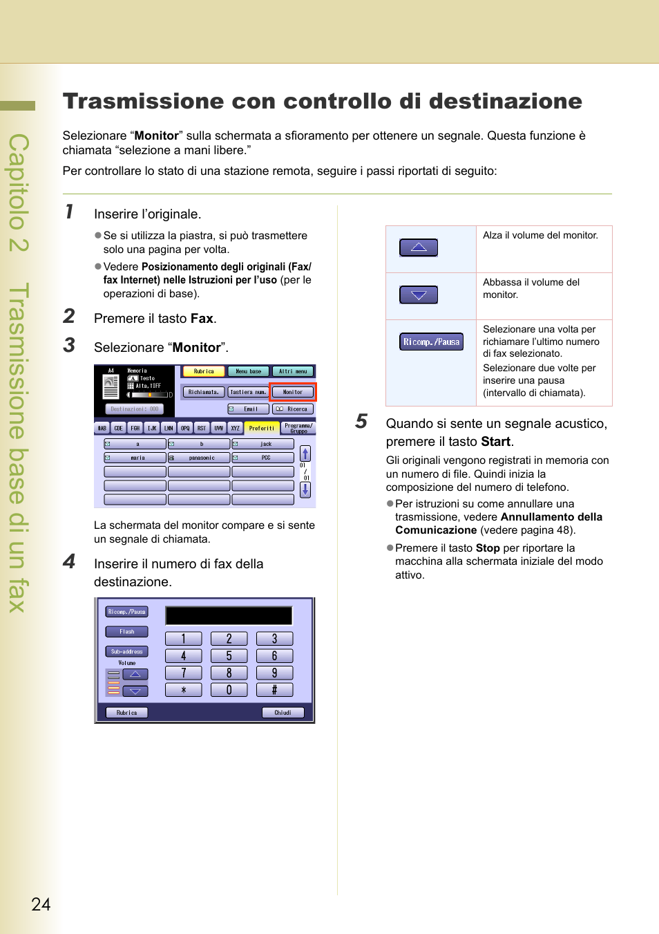Trasmissione con controllo di destinazione, Capitolo 2 trasmissione base di un fax | Panasonic DPC264 Manuale d'uso | Pagina 24 / 218
