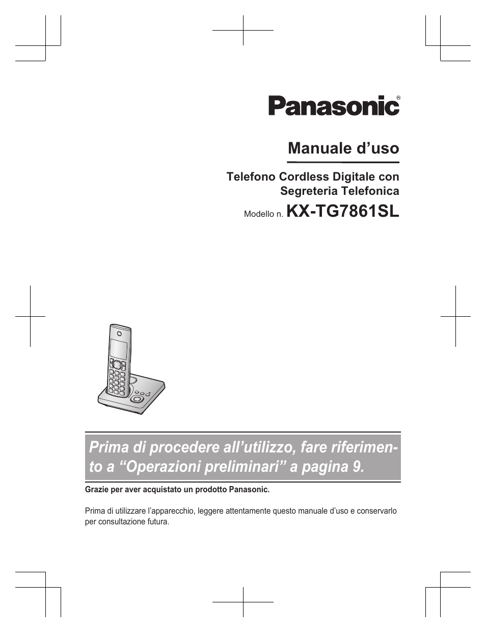 Panasonic KXTG7861SL Manuale d'uso | Pagine: 52