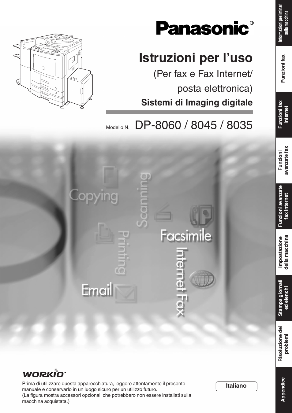 Panasonic DP8035 Manuale d'uso | Pagine: 196