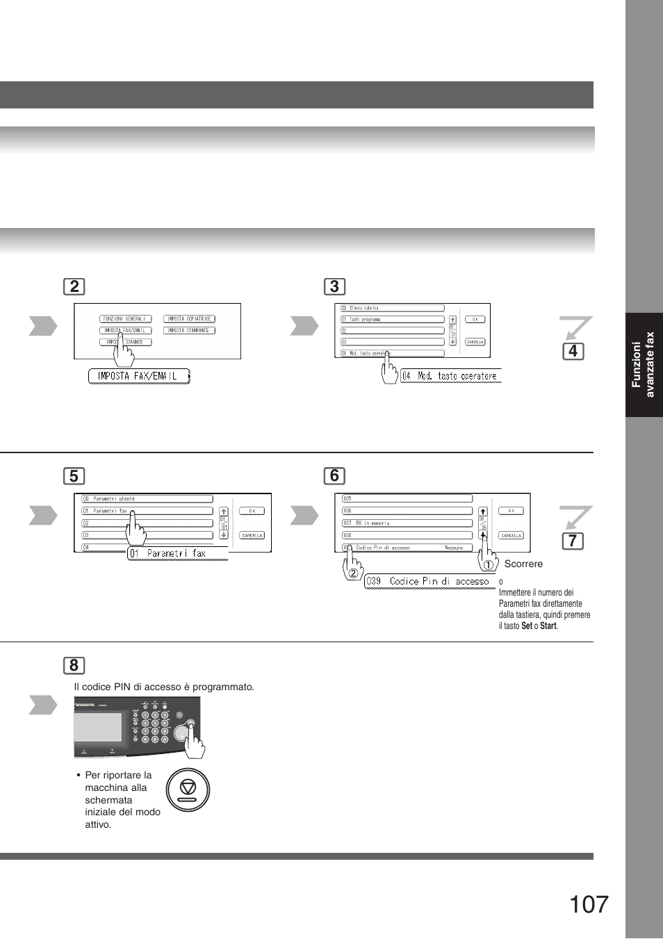 Panasonic DP8035 Manuale d'uso | Pagina 107 / 196