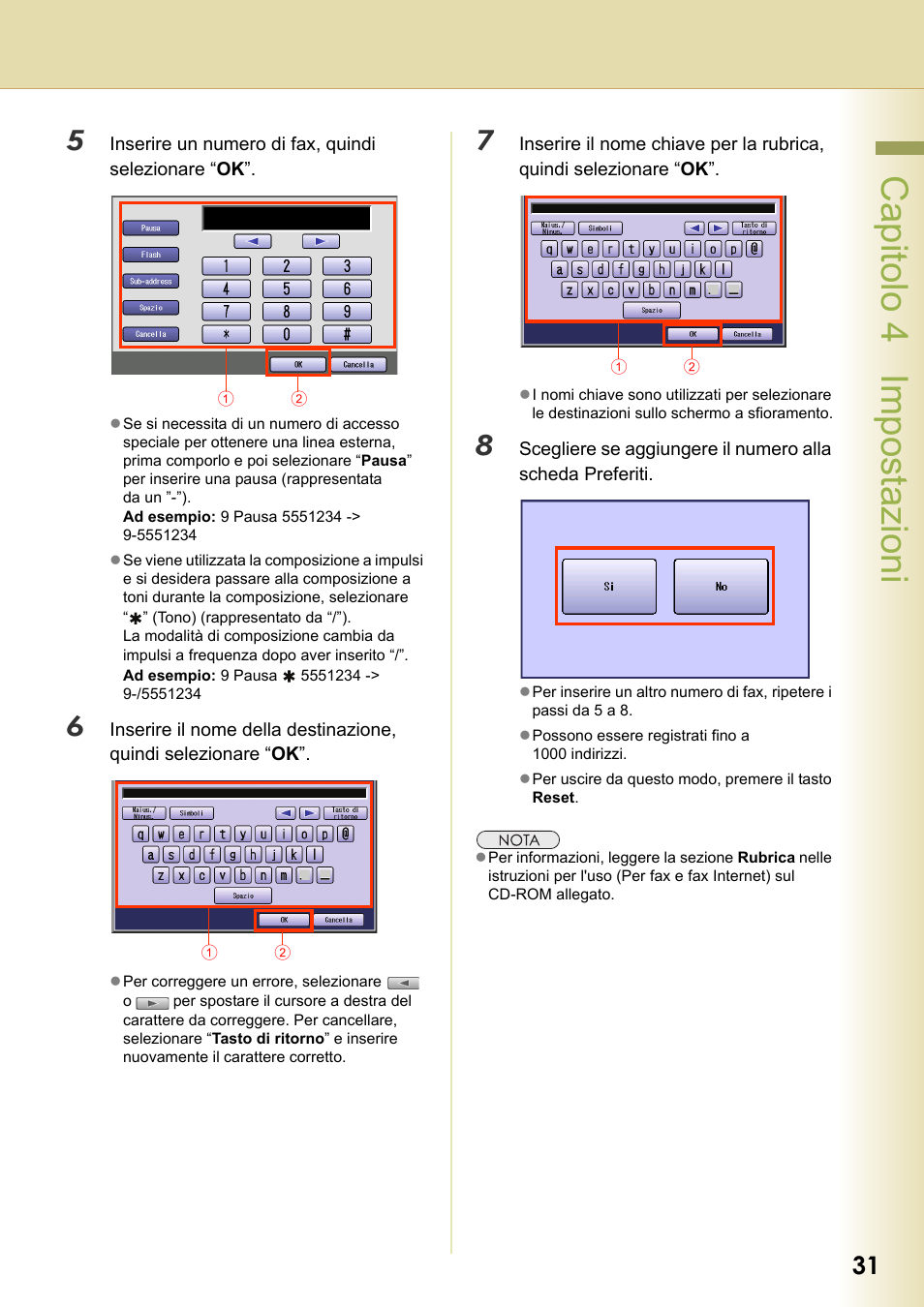 Capitolo 4 impostazioni | Panasonic DPC266 Manuale d'uso | Pagina 31 / 40