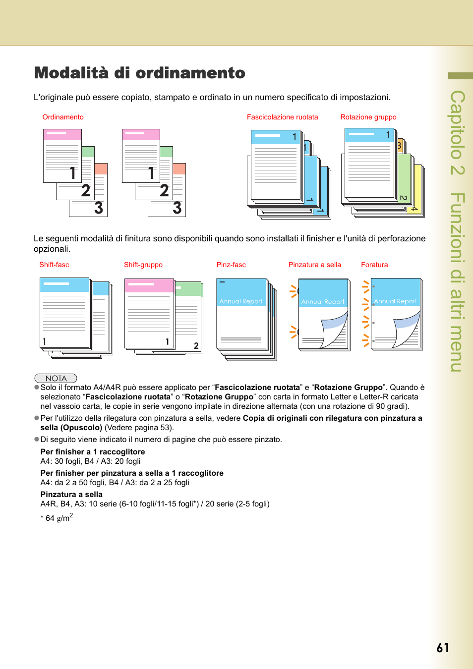 Modalità di ordinamento, Capitolo 2 funzioni di altri menu | Panasonic DPC306 Manuale d'uso | Pagina 61 / 116