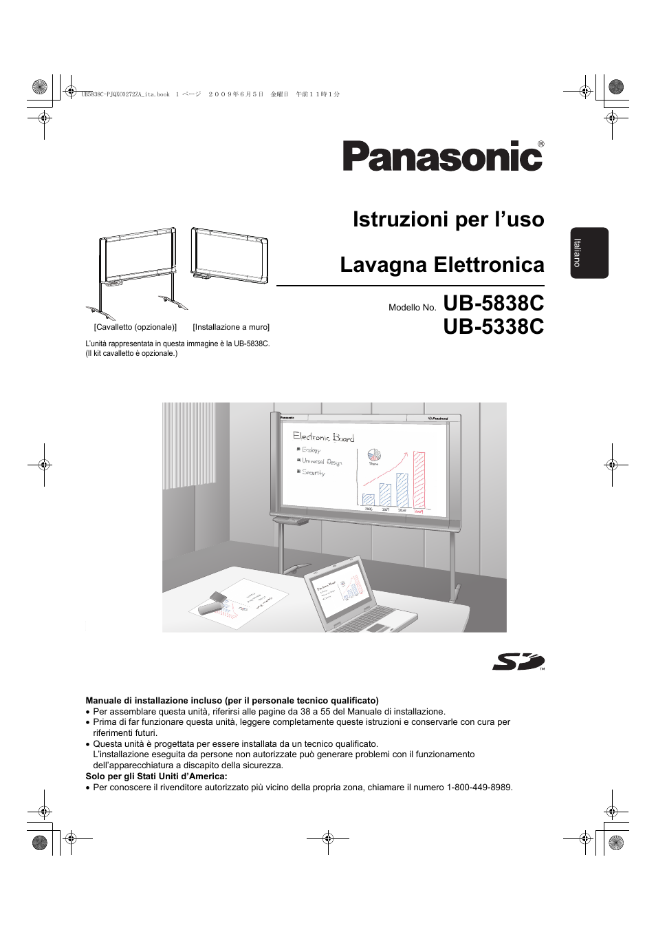 Panasonic UB5838C Manuale d'uso | Pagine: 56