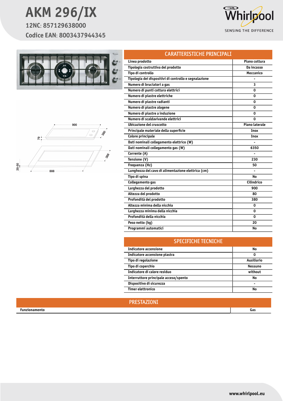 Whirlpool AKM 296-IX Manuale d'uso | Pagine: 1