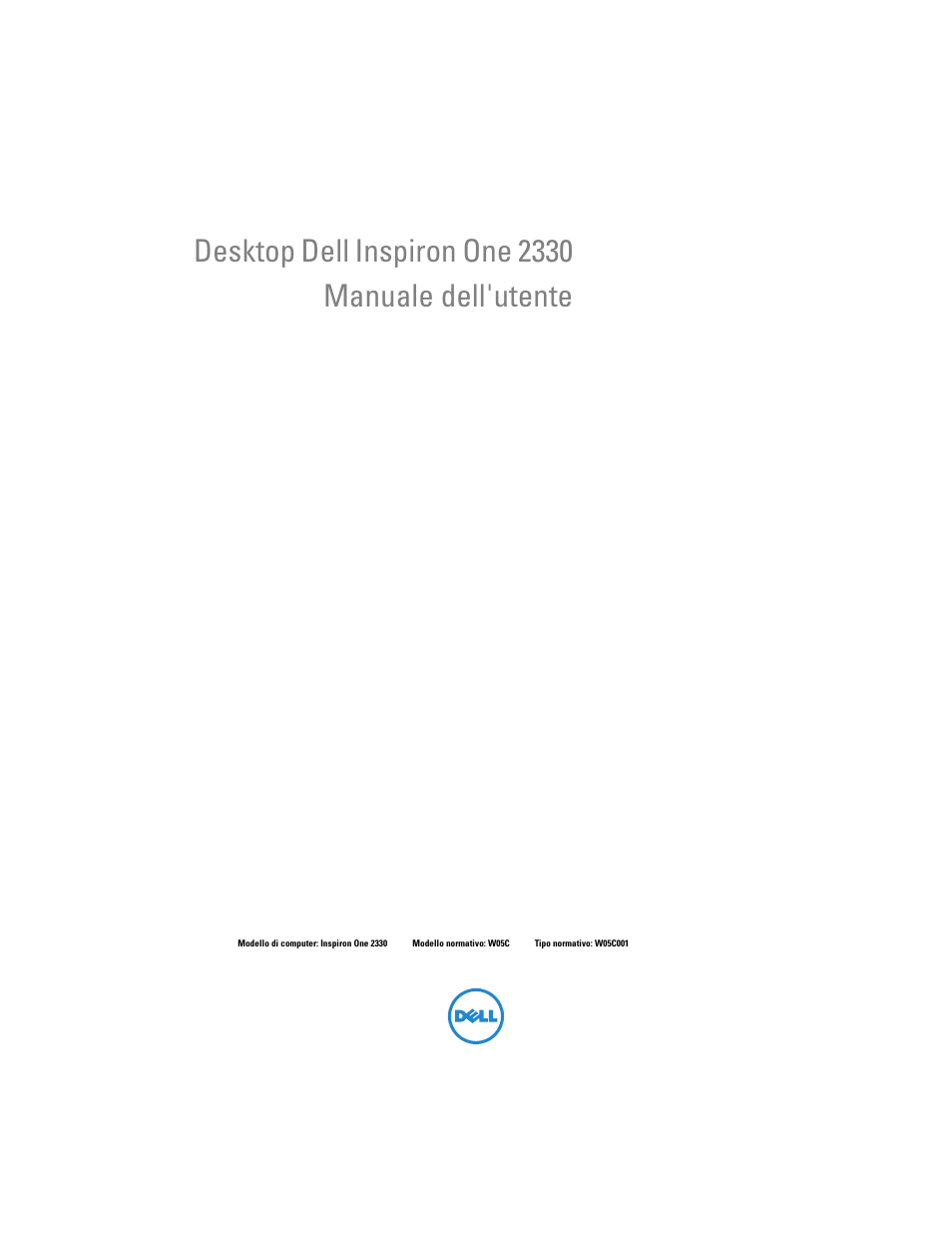 Dell Inspiron One 2330 (Mid 2012) Manuale d'uso | Pagine: 144