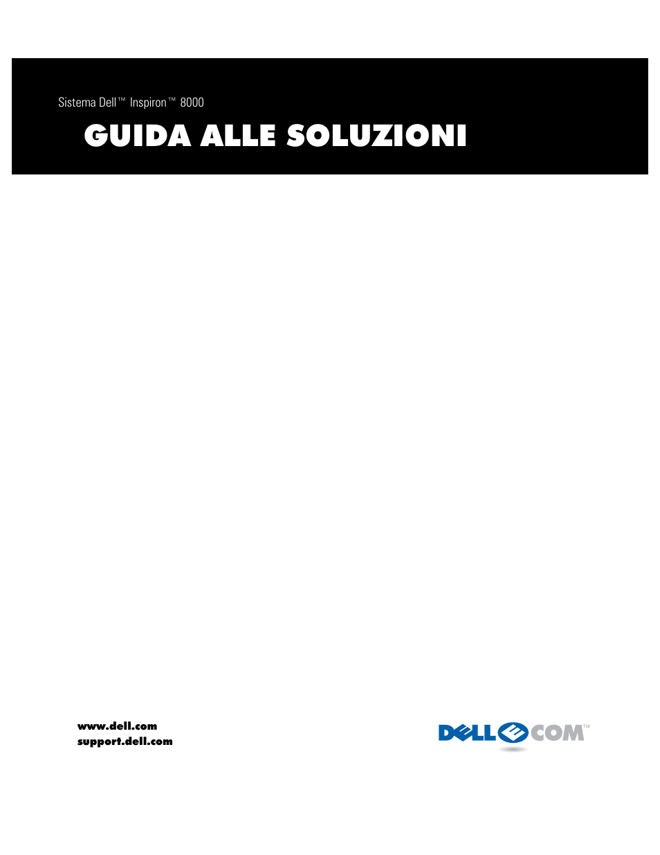 Dell Inspiron 8000 Manuale d'uso | Pagine: 92