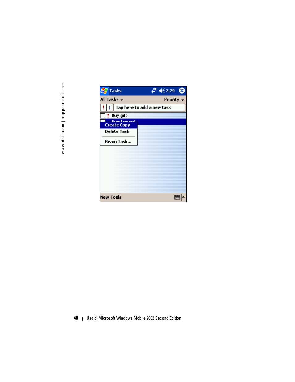 Dell Axim X50 Manuale d'uso | Pagina 40 / 148