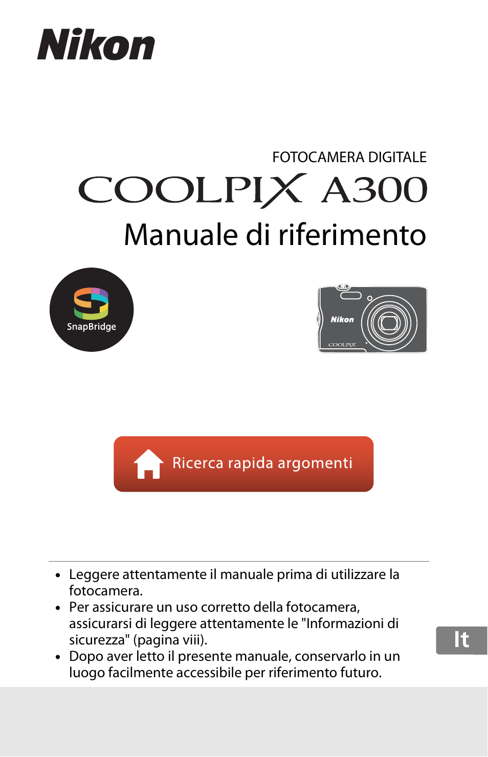 Nikon Coolpix A300 Manuale d'uso | Pagine: 178
