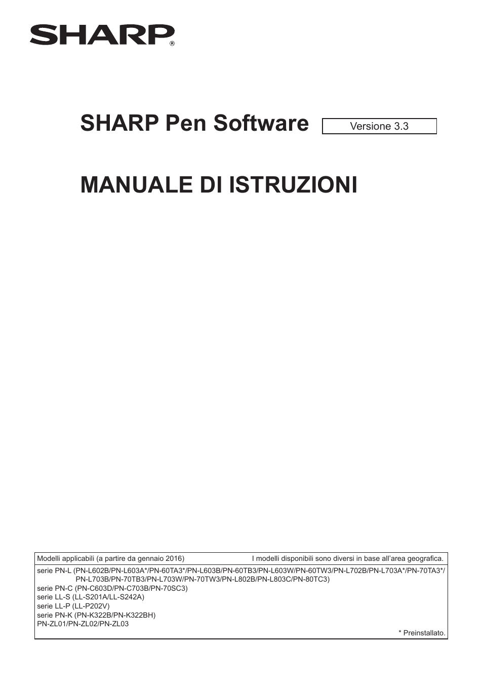 Sharp PN-60TW3 Manuale d'uso | Pagine: 59
