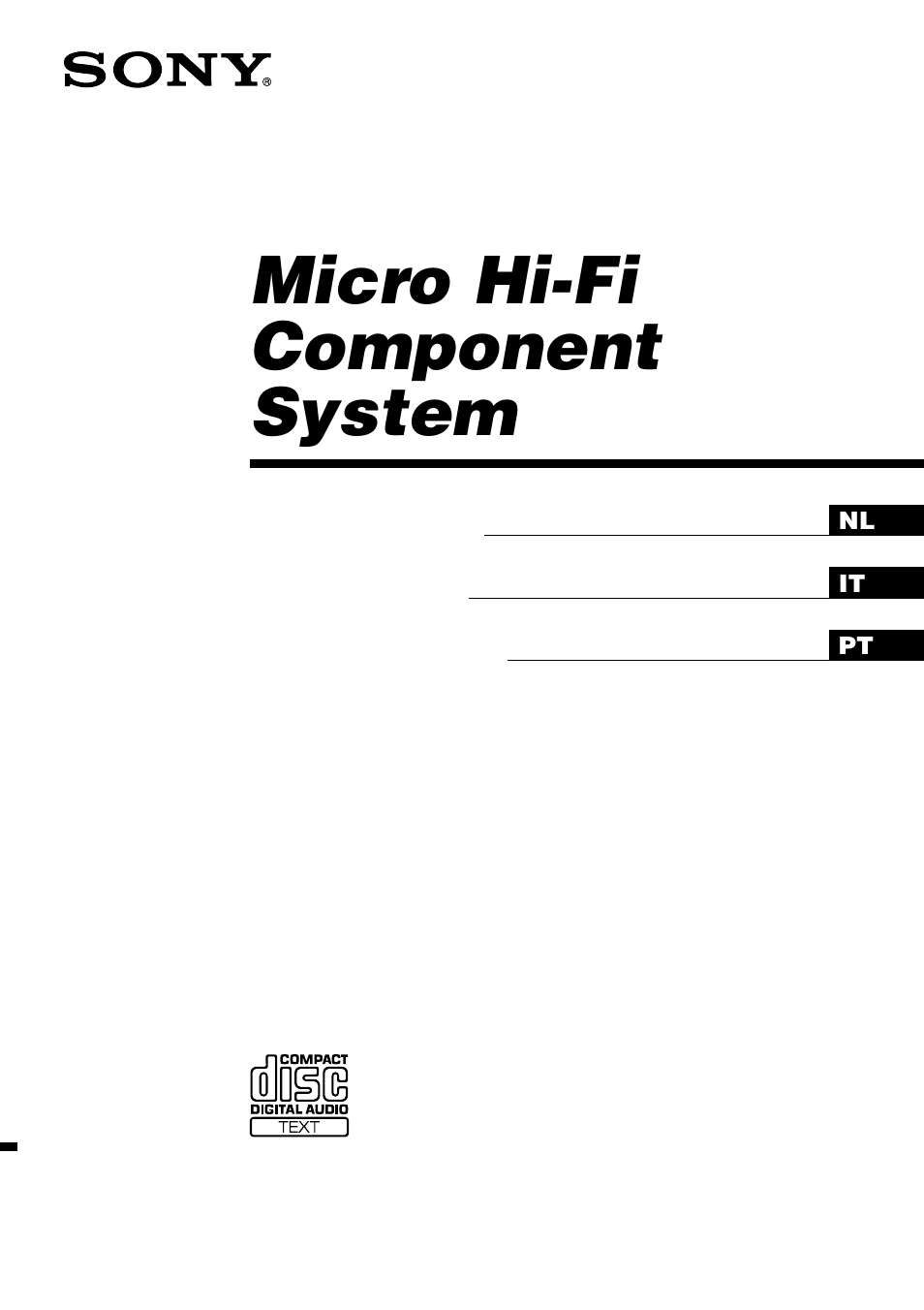 #3485 Manuale di istruzioni Sony CMT rb5 component system 