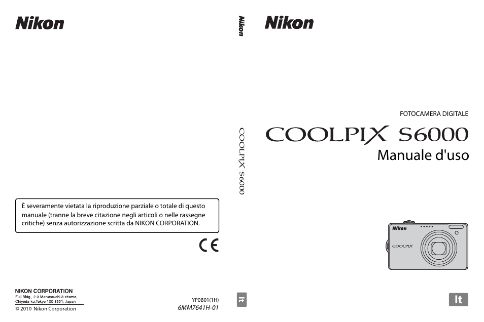 Nikon COOLPIX-S6000 Manuale d'uso | Pagine: 180