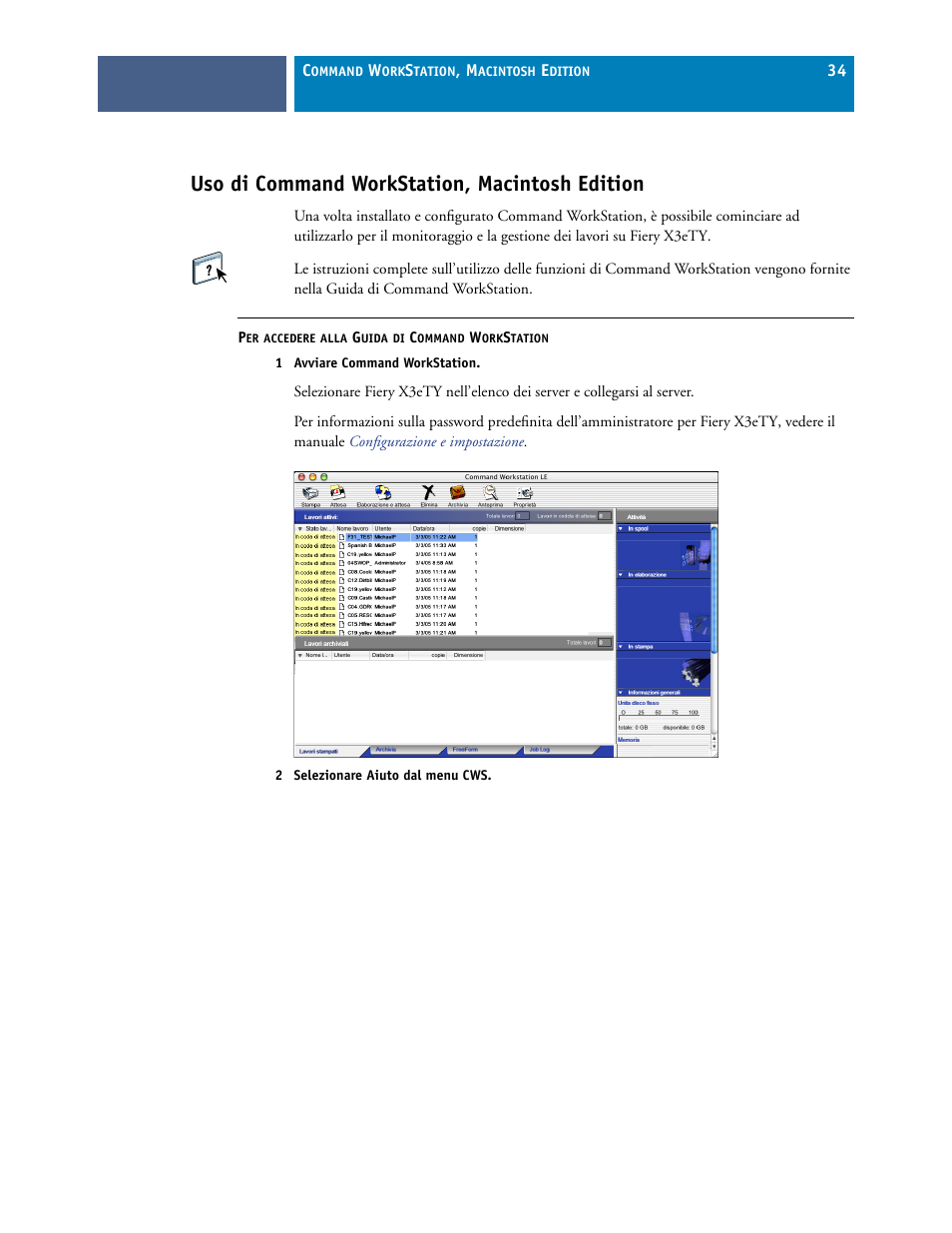 Uso di command workstation, macintosh edition | Konica Minolta IC-402 Manuale d'uso | Pagina 34 / 88