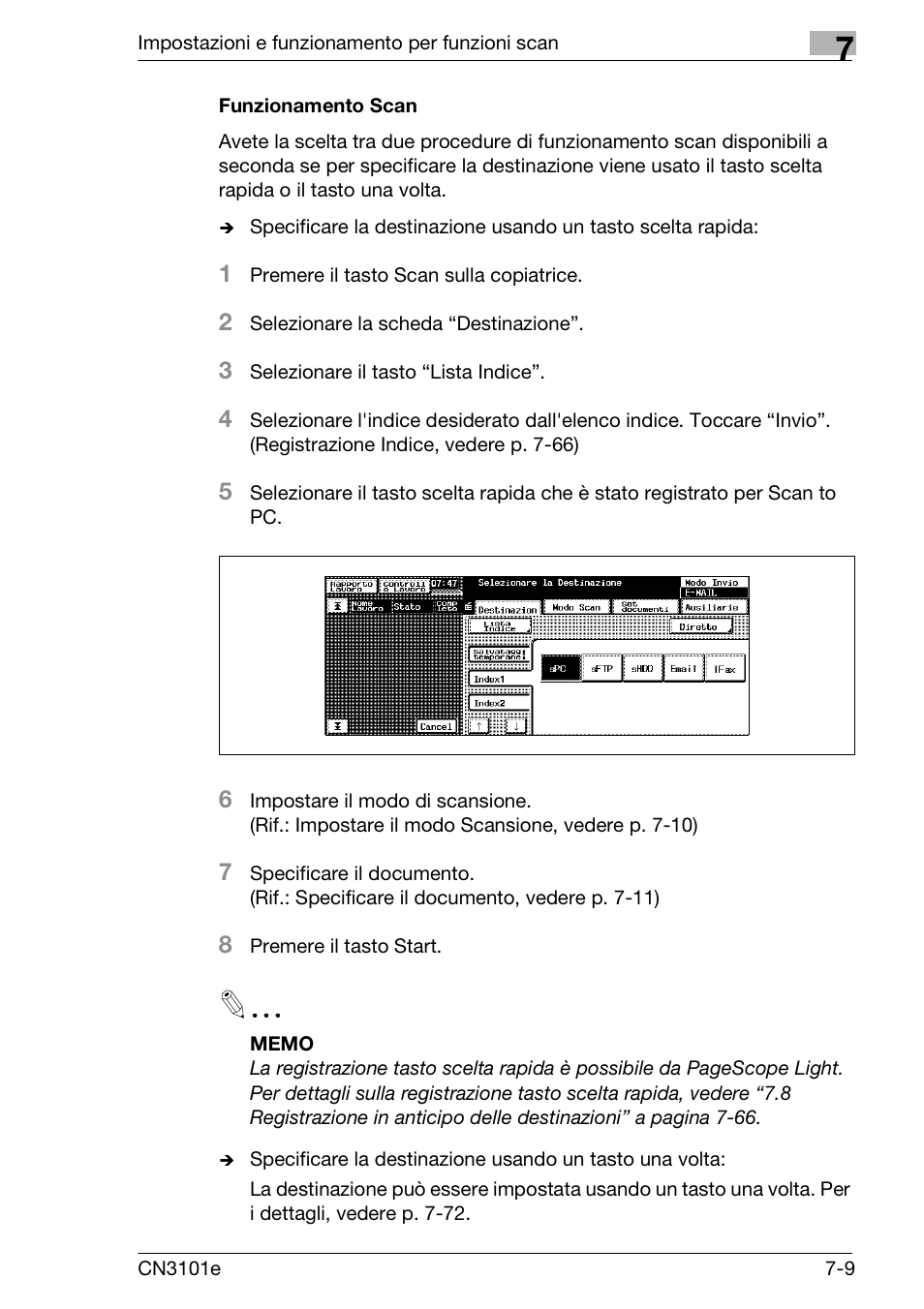 Funzionamento scan, Funzionamento scan -9 | Konica Minolta CN3101e Manuale d'uso | Pagina 83 / 242